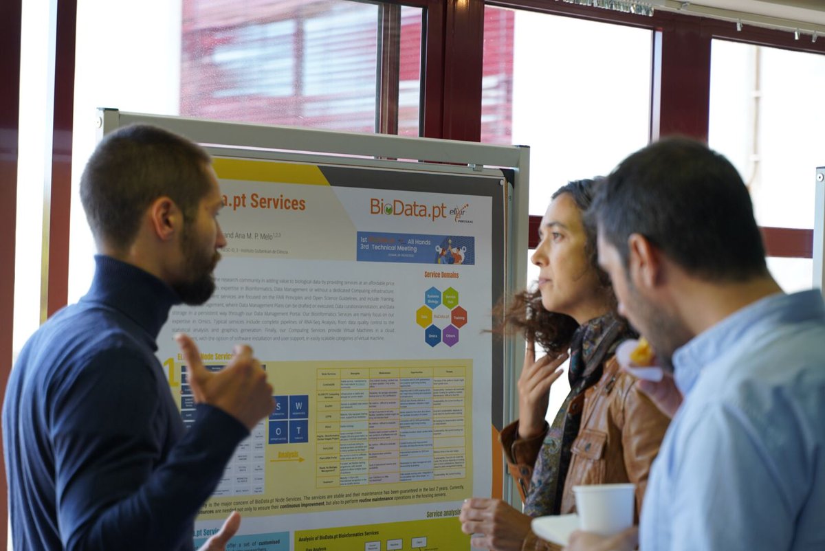 BioDataPT's tweet photo. Poster session in our 1st All Hands #BioDataPT #ELIXIRPT 2022 meeting that is on exhibition at the Bar do Grande Auditório (Complexo Pedagógico, building 4) at @UAlg
#research #infrastructure #openscience #community
@CienciasDoMar https://t.co/rKzBSosnCM
