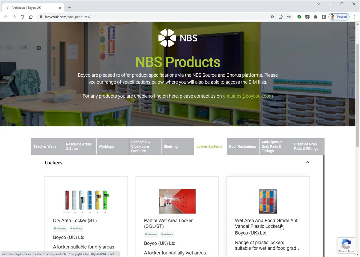 Super example of @theNBS Source specification integration into manufacturer website below 👇