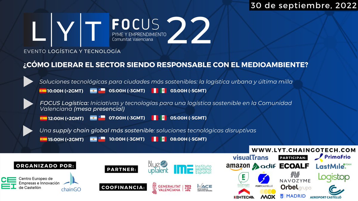 🔴​¡ULTIMA OPORTUNIDAD!🔴​ Inscripción gratuita con acceso al directo y reposición completa del evento (no disponible tras su finalización). Mañana a las 10:00 arranca la III Edición de #LYT22+@focuspyme, echa un vistazo a nuestras mesas y ponentes. ¿Te lo vas a perder?