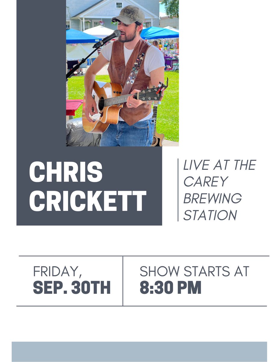 CareyBrewing's tweet photo. Happy Thirsty Thursday to all!
Cornhole @ 6:00
Friday Chris Crickett @ 8:30
Saturday Buckeyes on @ 3:30
Saturday Bound By Love @ 8:30
Stop in and try some of our fall Ohio Craft Beer selections: Coffee Shop Stout and “Wet Hopped” options! 
Coming soon: Hazelnut Stout &amp; Cranberry https://t.co/sl2mKdA3FW