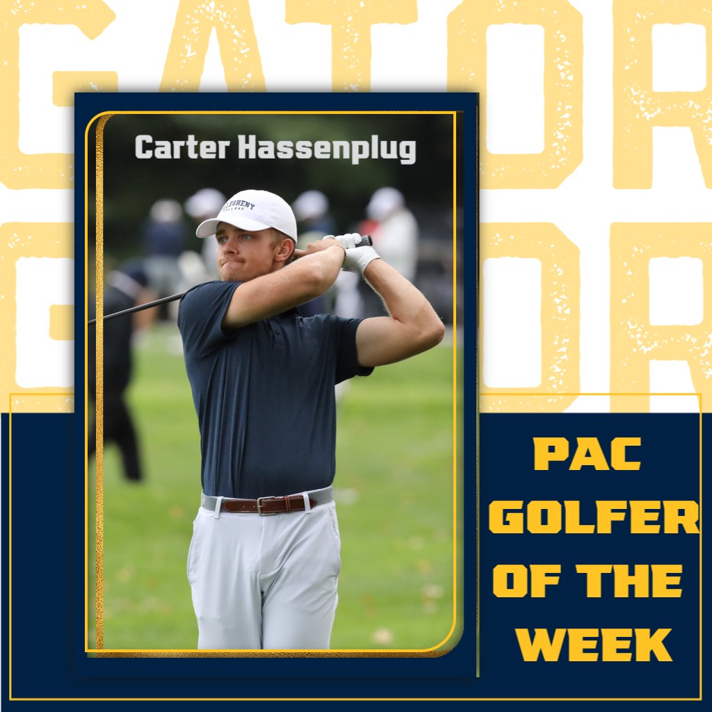 Congrats to sophomore Carter Hassenplug for earning PAC Golfer Of The Week honors. He fired a 71-74 at the Gators' home event in tough conditions to capture his third conference player of the week accolade. #gogators