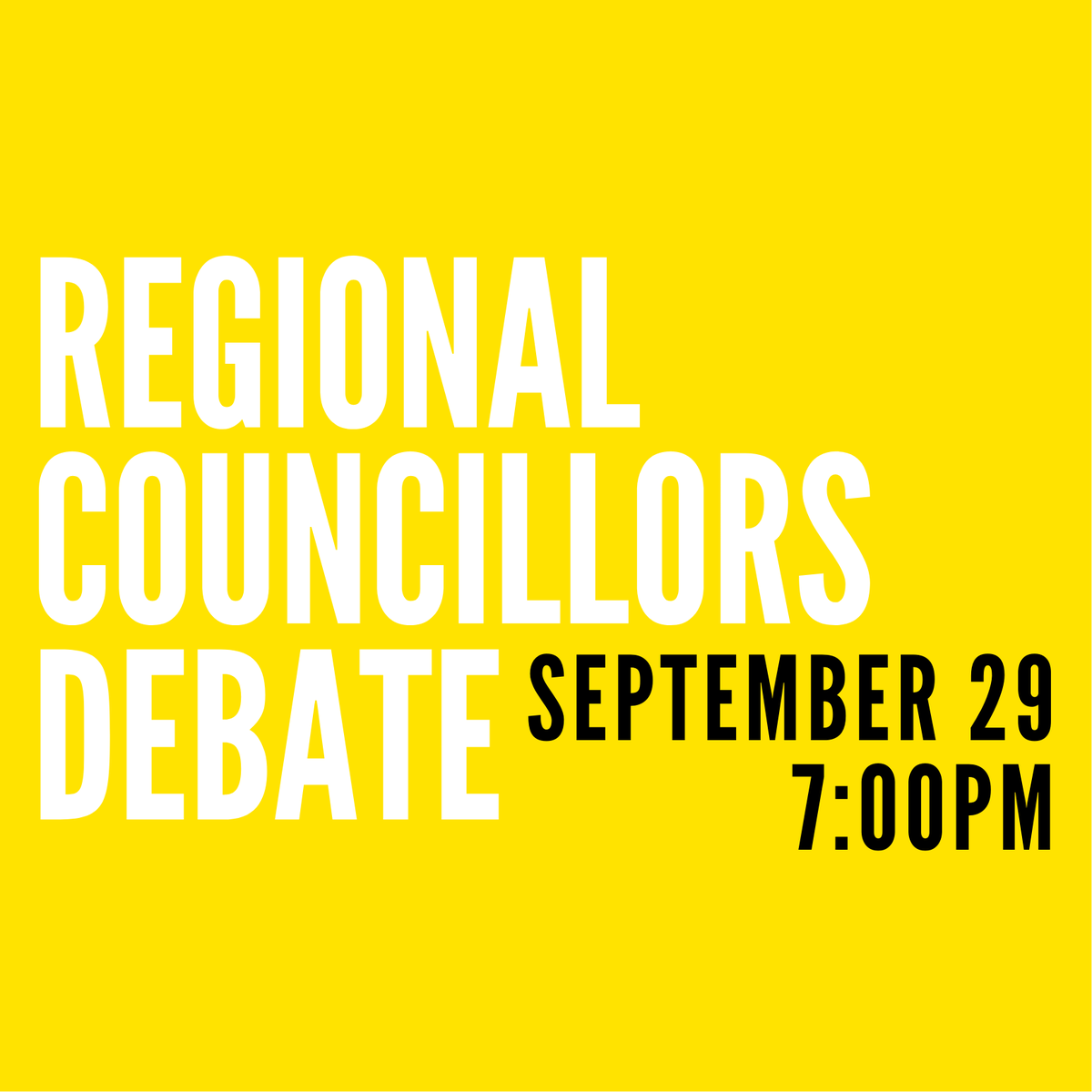 DaisyArseneault's tweet photo. Hey #Waterloo! Regional Councillors debates are TONIGHT, Thurs. Sept.29th at the Waterloo Memorial Recreation Complex #Community room. 8 Candidates will be there! Wow! Register here for a guaranteed seat: https://t.co/Ln8sA8F0Ui #WRpoli #Ward7Votes #Watpoli #WatRegCouncil https://t.co/KN6bBIO4Zk
