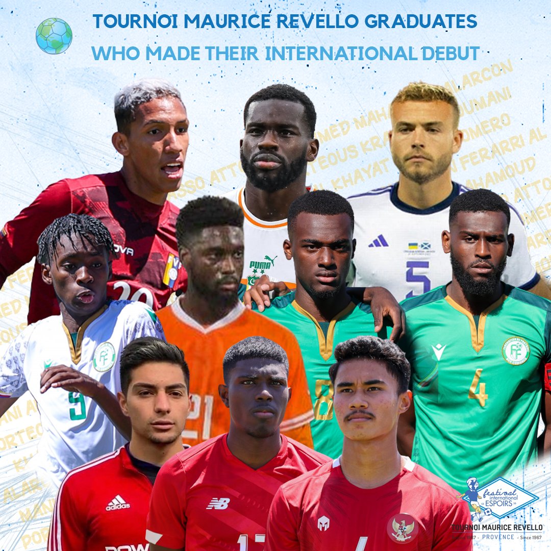 TournoiMRevello's tweet photo. 🇨🇮 Wilfried Kanga
🇻🇪 Andres Romero
🏴󠁧󠁢󠁳󠁣󠁴󠁿 Ryan Porteous
🇨🇱 Williams Alarcon
🇵🇦 Martin Moran
🇰🇲 Aymeric Ahmed
🇮🇩 Muhammad Ferarri

⭐️ The  @TournoiMRevello graduates burst onto the international scene !

📋 Read more ➡️ https://t.co/xcDOrEhLOZ https://t.co/alNJemIvv5