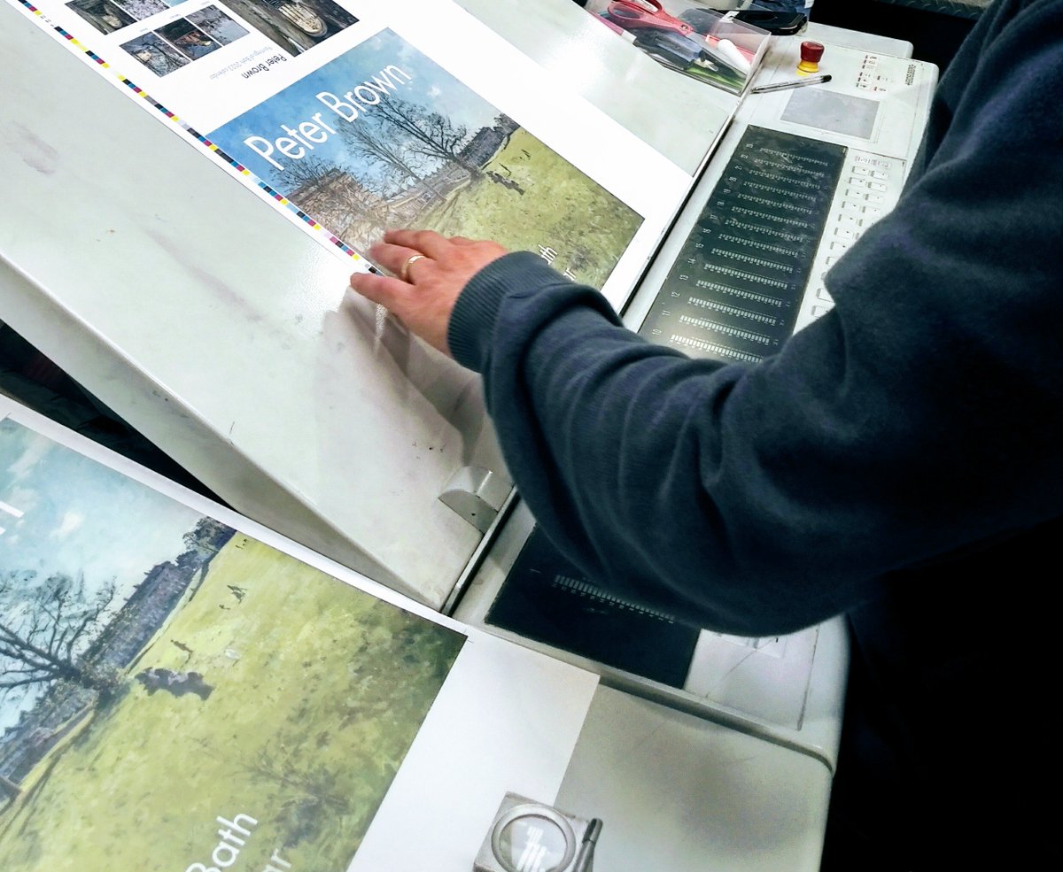 Great to see <a href="/Petethestreet1/">Peter Brown (Pete The Street)</a> taking time out from his busy schedule to come and see his brand new calendar being printed. #art #printing #paintedinbath #madeinbristol