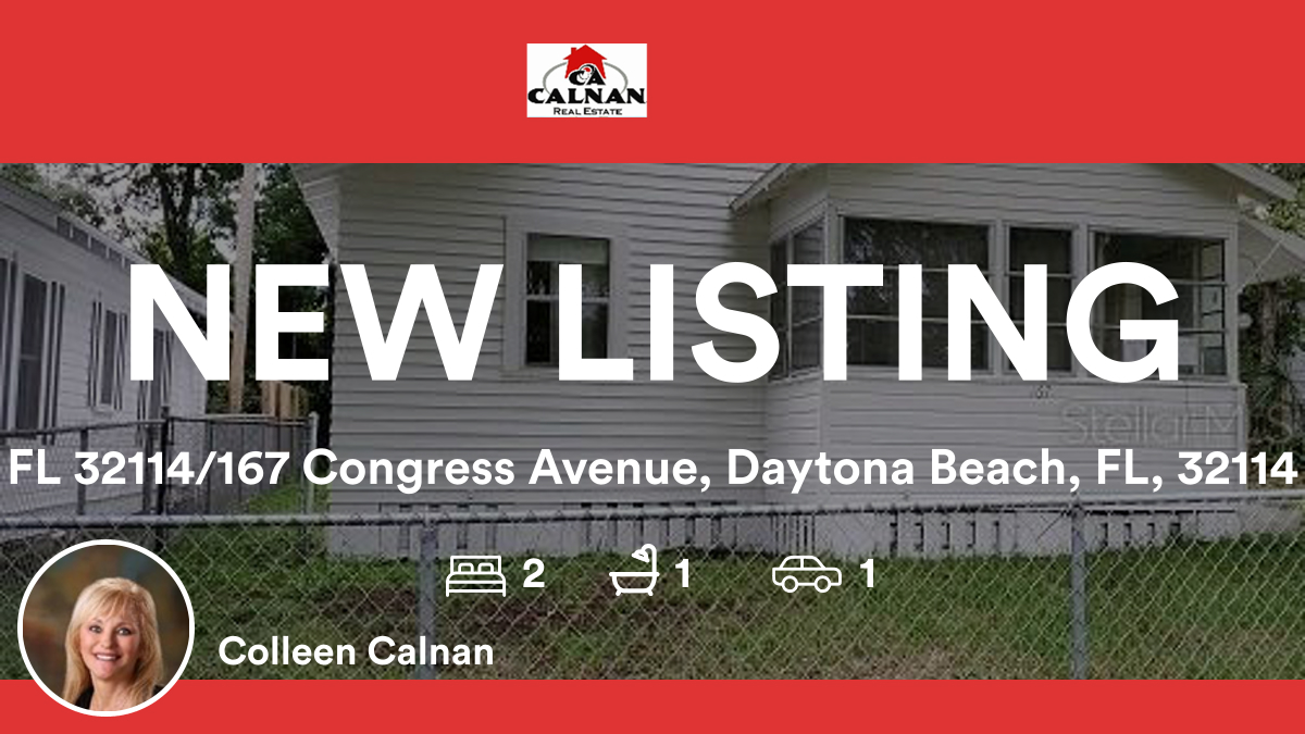 CalnanReal's tweet photo. 🛌 2 🛀 1 🚘 1
📍 FL 32114/167 Congress Avenue, Daytona Beach, FL, 32114
My latest listing on RateMyAgent
https://t.co/D9GvrHDeEw
...
#ratemyagent #realestate https://t.co/iReLkXGnda