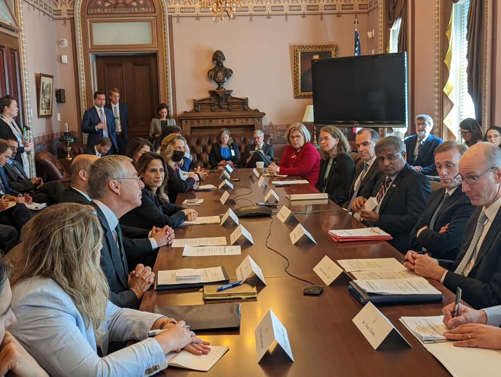 IsraeliPM's tweet photo. The first high-level strategic dialogue on technology cooperation between Israel and the US was held yesterday. The dialogue was agreed on during President @JoeBiden's visit to Israel, and in the Jerusalem Declaration signed by PM Lapid and @POTUS Biden.

https://t.co/aeHxOiAKz1 https://t.co/FjqzPydYUM