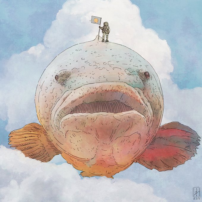 「oversized animal sky」 illustration images(Latest)