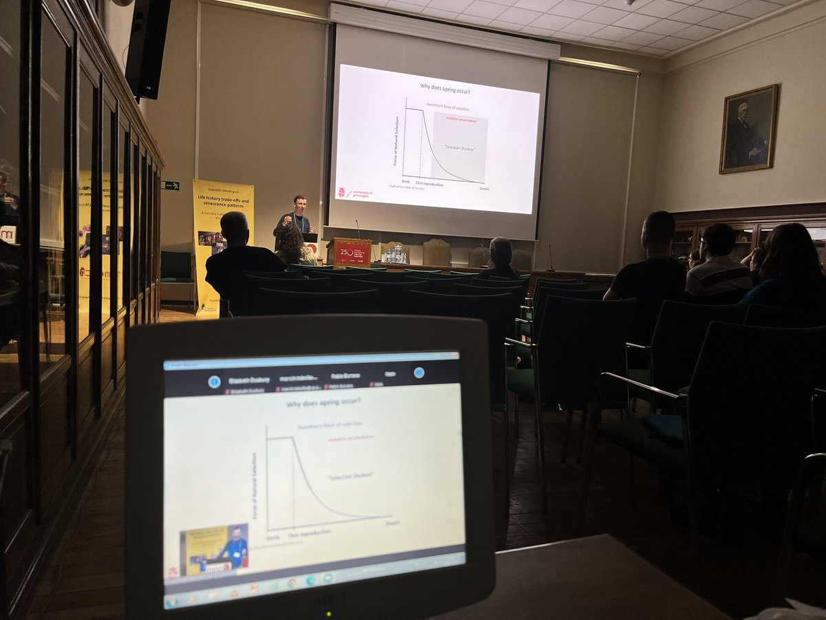 Very interesting talk from @jan_kreider on the sociality and evolution of ageing! Going hybrid at our symposium <a href="/mncn_csic/">Museo Nacional de Ciencias Naturales</a> <a href="/ecoevol_MNCN/">Evolutionary Ecology</a> <a href="/blanca_jimeno/">Blanca Jimeno</a> <a href="/Christina_Bauch/">Christina Bauch</a> <a href="/SEBiology/">SEB @sebiology.bsky.social</a> <a href="/Co_Biologists/">The Company of Biologists</a>