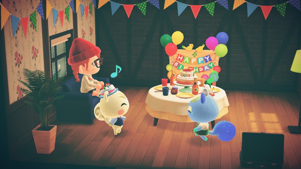 nookmori's tweet photo. Awww look who's celebrating Marshal's birthday! They went from exchanging glances to dancing together. https://t.co/kaaflFhFEn