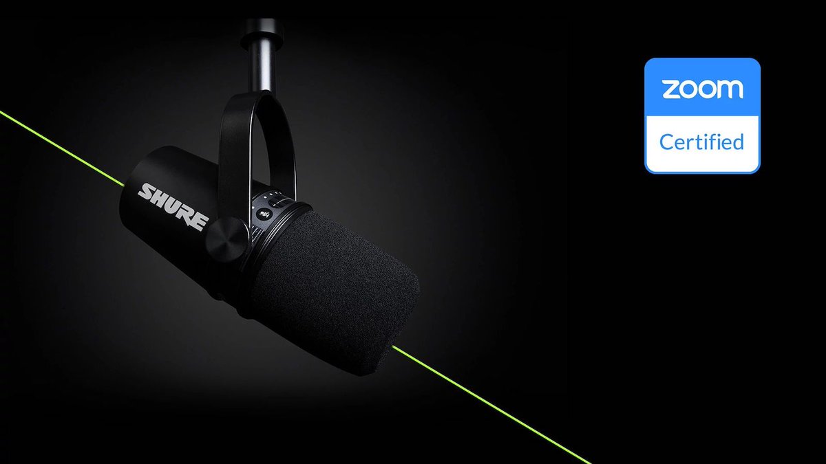 GeerTech's tweet photo. Awesome news!!! @shure's MV7 Podcast Microphone has been officially certified by Zoom as part of their Zoom Personal Workspace Certified Hardware program. Contact us for a demo. https://t.co/ijMjWv3oXU
#ProAudio #AudioGeer #Shure #SoundExtraordinary #Zoom https://t.co/qTIJ1R8ngS