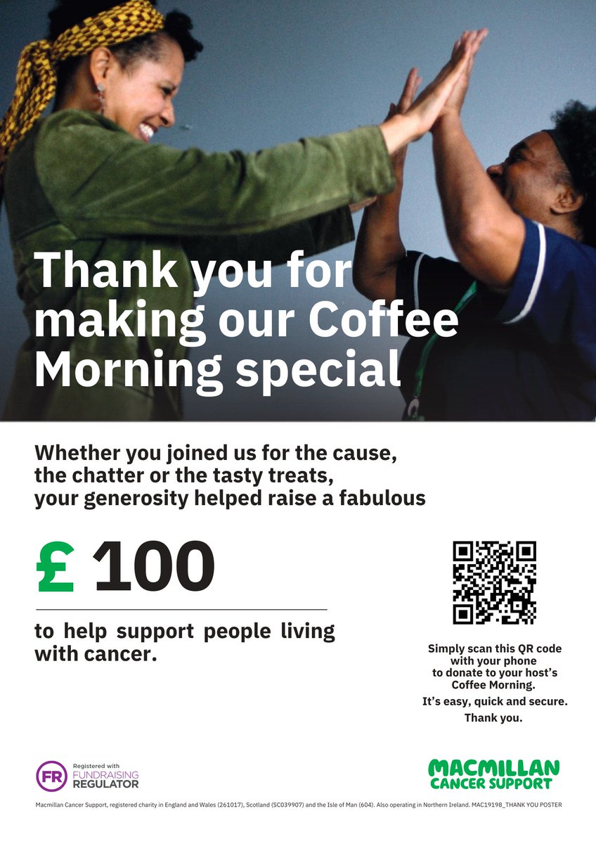 GlobalView Systems (@globalviewsys) on Twitter photo Thank you to everyone who helped us raise £100 for our <a href="/macmillancancer/">Macmillan Cancer Support</a> Coffee Morning! Really proud of our team and their effort to help support people living with cancer. 💚
If you'd like to donate, please use this link thyg.uk/BUS007408922
#MacmillanCoffeeMorning Thank you to everyone who helped us raise £100 for our <a href="/macmillancancer/">Macmillan Cancer Support</a> Coffee Morning! Really proud of our team and their effort to help support people living with cancer. 💚
If you'd like to donate, please use this link thyg.uk/BUS007408922
#MacmillanCoffeeMorning