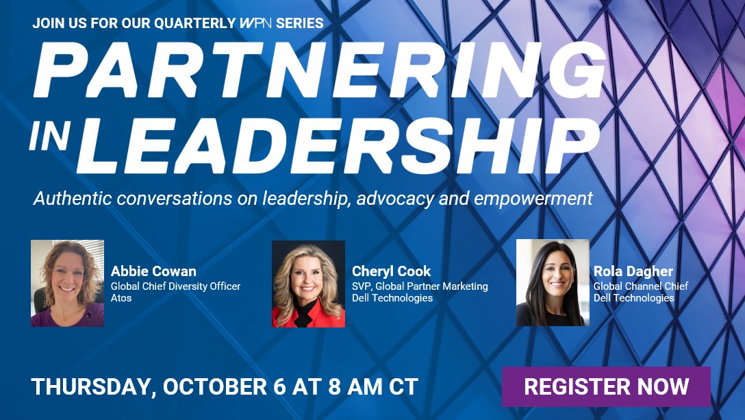 ✨Partnering in Leadership✨ 
Our next event features Global Chief Diversity Officer at <a href="/Atos/">Atos</a>, Abbie Cowan. <a href="/DellTech/">Dell Technologies</a> leaders, <a href="/RolaDagher/">Rola Dagher, C.M.</a> &amp; <a href="/CookCherylS/">Cheryl Cook</a> will host an in-depth, authentic conversation with Abbie on Thursday, October 6, at 8 AM CT.  Register dell.to/3Ss79s6