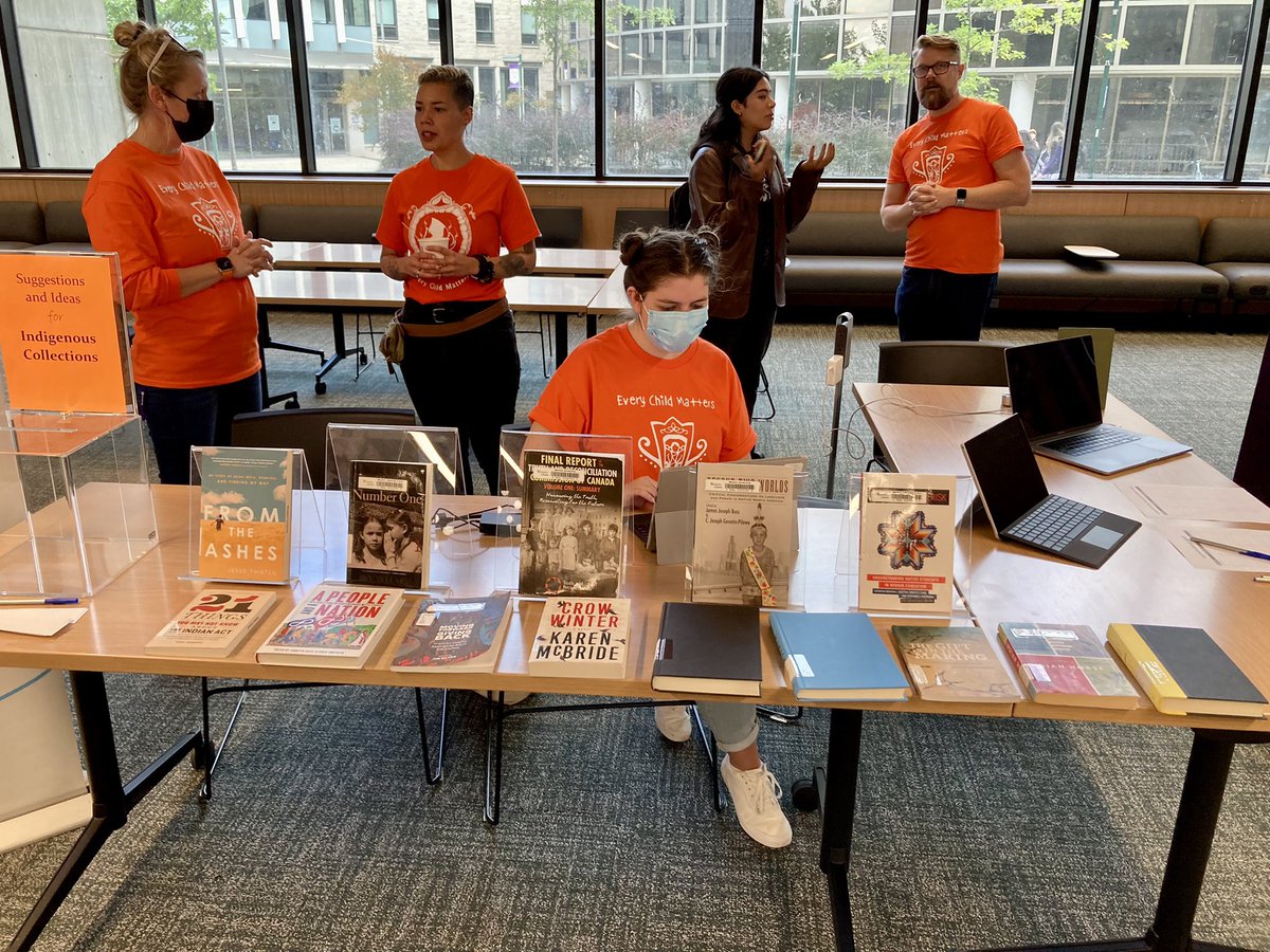 westernulibs's tweet photo. Stop by the Weldon Community Room today before 2:30 p.m. for the Indigenous Collections Pop-Up! 

#EveryChildMatters #TruthAndReconciliation #NDTR #WesternU https://t.co/PuOS1YgcZC