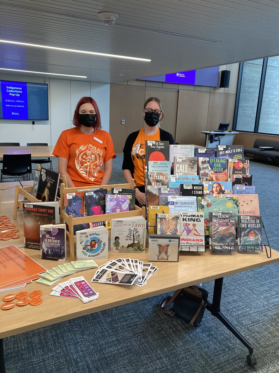 westernulibs's tweet photo. Stop by the Weldon Community Room today before 2:30 p.m. for the Indigenous Collections Pop-Up! 

#EveryChildMatters #TruthAndReconciliation #NDTR #WesternU https://t.co/PuOS1YgcZC