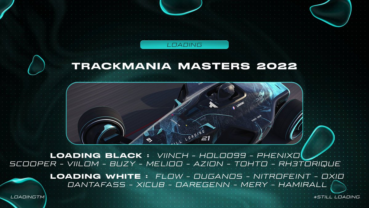 Loading (@loadingtm2) on Twitter photo Les moteurs sont chauds, ils sont déterminés, nos deux line up Black & White sont prêtes à partir à la conquête de la <a href="/TMM_TC/">Trackmania Masters 2022</a> !🔥
Retrouvez les premiers matchs cast par @VirtuoZTM dès dimanche 18h30 sur twitch.tv/tmloading !📺 Les moteurs sont chauds, ils sont déterminés, nos deux line up Black & White sont prêtes à partir à la conquête de la <a href="/TMM_TC/">Trackmania Masters 2022</a> !🔥
Retrouvez les premiers matchs cast par @VirtuoZTM dès dimanche 18h30 sur twitch.tv/tmloading !📺