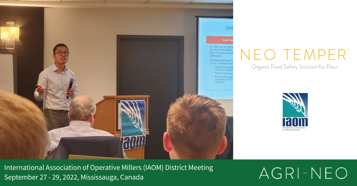 We would like to thank the International Association of Operative Millers (IAOM) for inviting us to speak about validating pathogen reduction technologies for wheat flour at the IAOM District Conference yesterday. Great job, Robert Wong!