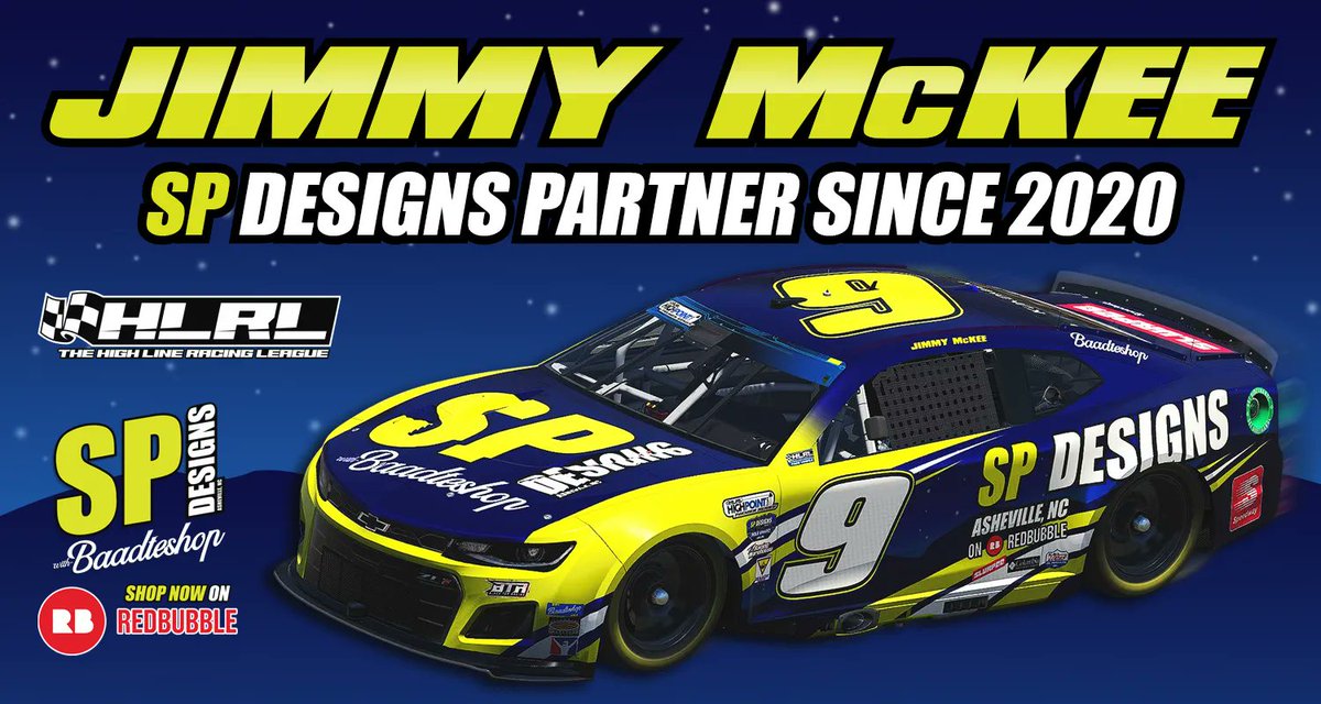SPDesignsNC's tweet photo. We're very proud to continue our partnership with Jimmy McKee and @HLRL_iRacing this year. As the High Line season kicks off this evening it will start our third year of sponsorship with Jimmy and the league. It's been incredible to be a part of this league. #LFG9 https://t.co/aiYPDipeop