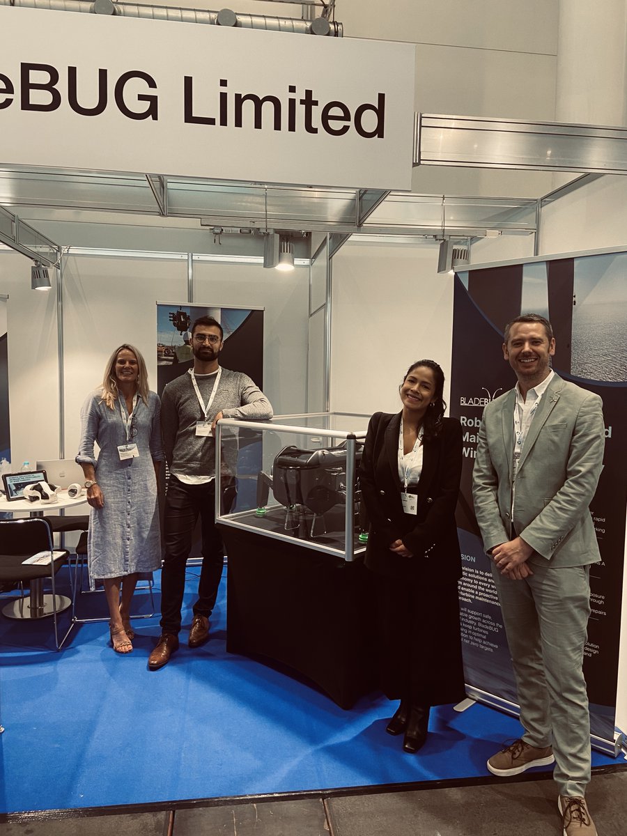 BladeBUG’s new conceptual robot has been the key focus point for many visiting #WindEnergyHamburg. It’s been excellent catching up with existing partners, collaborators and meeting new customers keen to learn more about our technology. Come visit us in Hall B7, stand 119.