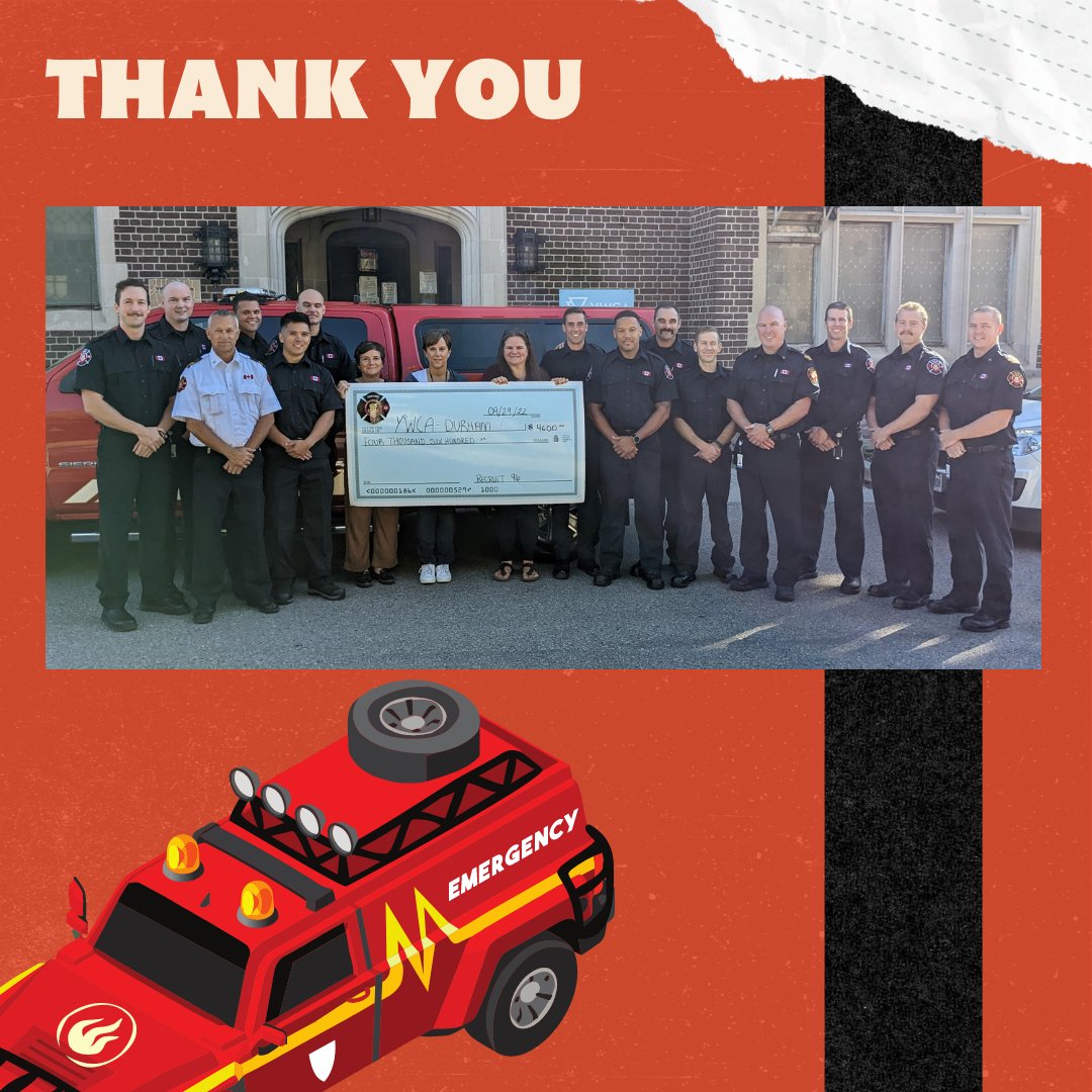 Thank you Oshawa Firefighters Recruit Class for raising $4,600 for us at your car wash event! Absolutely amazing! #Firefighters #CommunityService