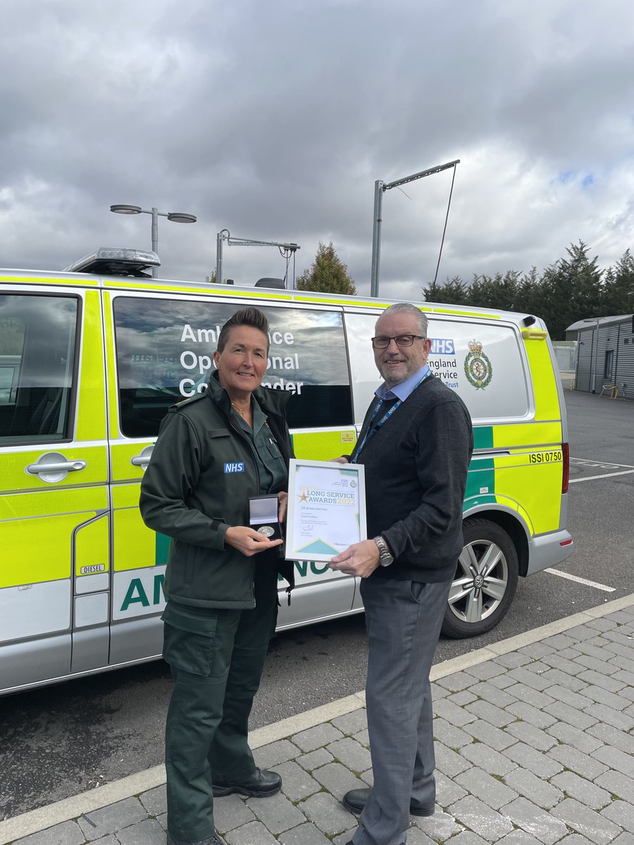 DEPUECMSEICB's tweet photo. Great to be able to present a number of awards yesterday for Long Service, Lisa for 25 years service and Vince with 40 years service. On behalf of the Trust  "Thank you"  for the service you have provided the residents of Essex and the leadership you have provided over the years https://t.co/fJmaxun8RI