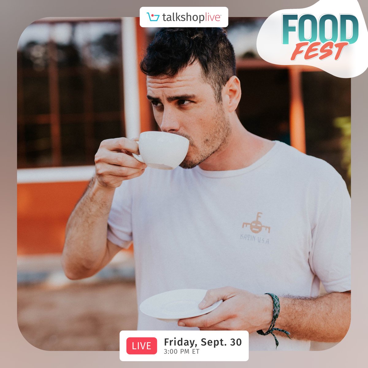 TalkShopLive's tweet photo. We're keeping the #NationalCoffeeDay ☕ celebration going tomorrow with @benhiggi! Join him at 3:00 PM ET to talk about his coffee with a purpose, #GenerousCoffee! ⬇️
https://t.co/ZpoqhAJ4we https://t.co/vOpSccoEyc