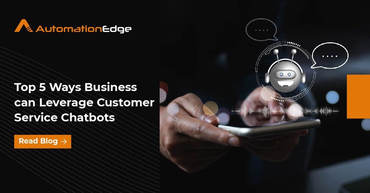 AutomationEdge's tweet image. To give manual efforts a break customer service chatbot is the wheel; to drive efficiency

Read our latest #blog to learn more about how to create a significant #customerexperience with customer service chatbots.

hubs.li/Q01nzcgW0

#servicedeskautomation #conversationalIT