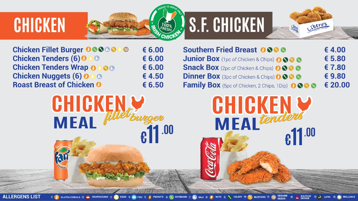 LIBEROStakeaway's tweet photo. We have updated are menu 👌 https://t.co/U0HrtjducG