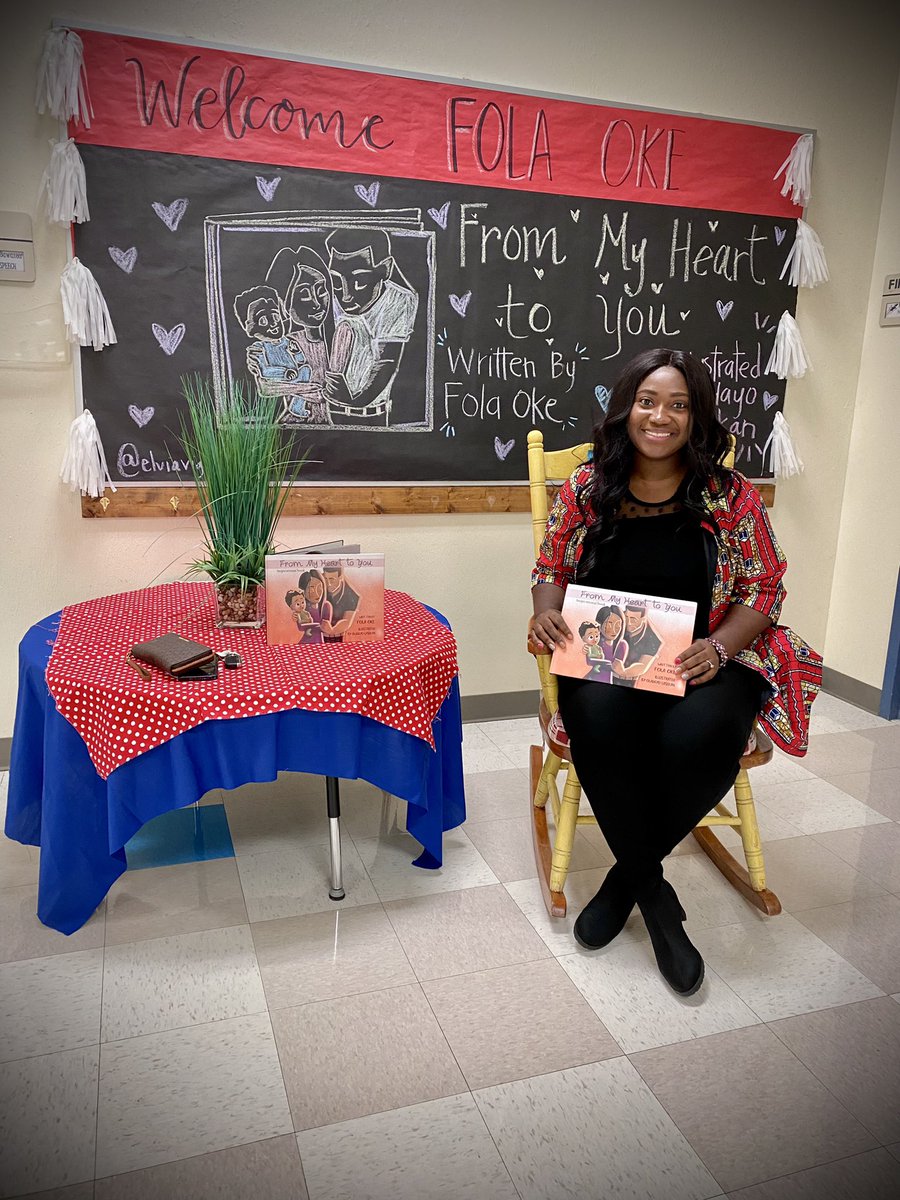 MMoseleyThunder's tweet photo. Wow! Our students met a real author today! Thank You Ms. Fola Oke for visiting and reading your book to our students! https://t.co/GjStnvNsCB