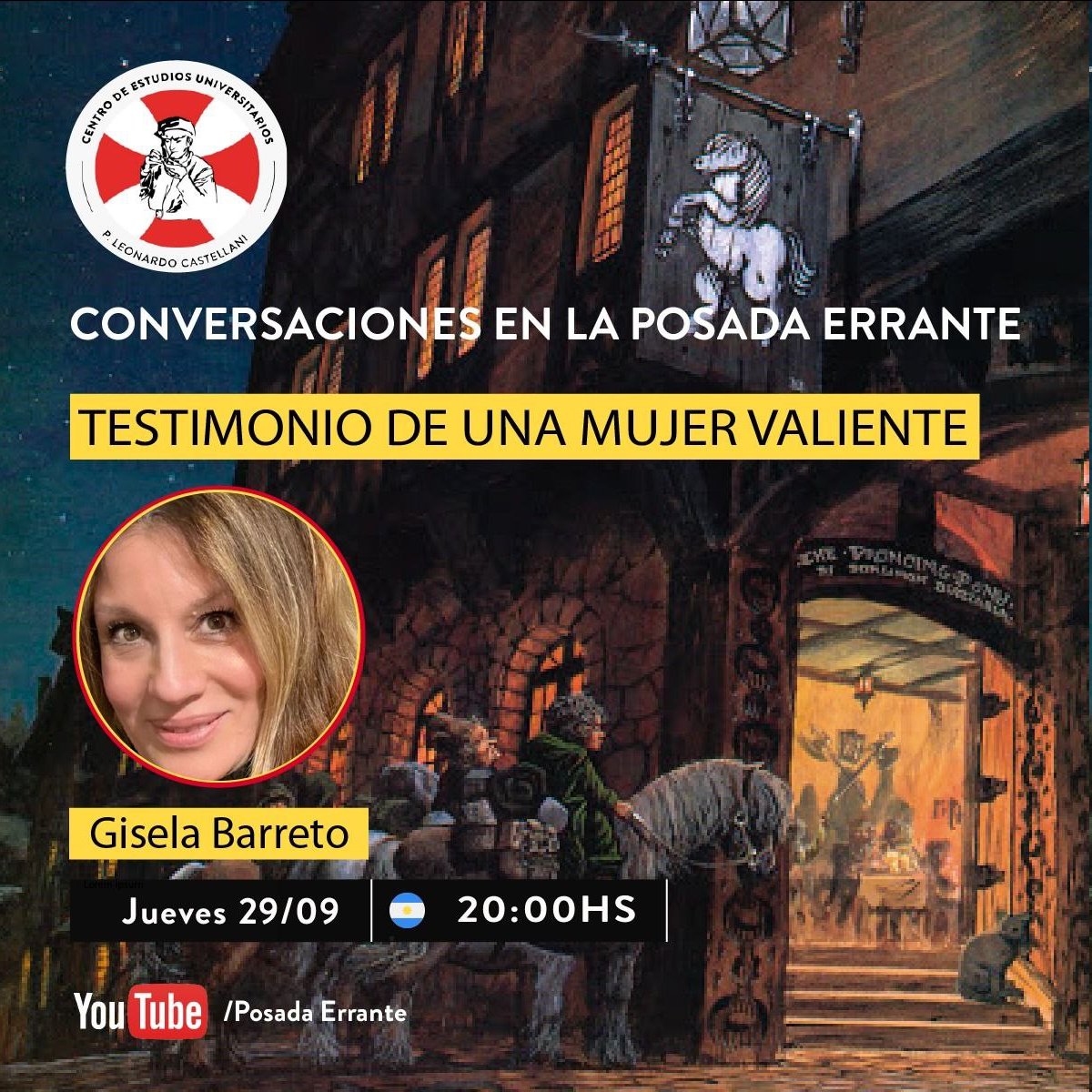 Hoy, a las 20 horas de Argentina (GMT -3), imperdible encuentro con <a href="/giselabarreto7/">Gisela Barreto</a> en la Posada Errante del Centro de Estudios Universitarios P. Leonardo Castellani de Santa Fe de la Vera Cruz, Argentina.
youtu.be/3meobuIAGsY