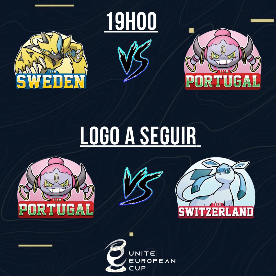 Escolhida para ser a transmissão oficial em Português nunca poderia ter recusado ainda por cima joga Portugal ! 🥹🥹
Hoje vou fazer um esforço mas vamos estar LIVE as 18:30 para transmitir os jogos de Portugal no Campeonato Europeu de <a href="/PokemonUnite/">Pokémon UNITE</a> 
VAMOS APOIAR OS TUGAS 💪🏼💪🏼🇵🇹