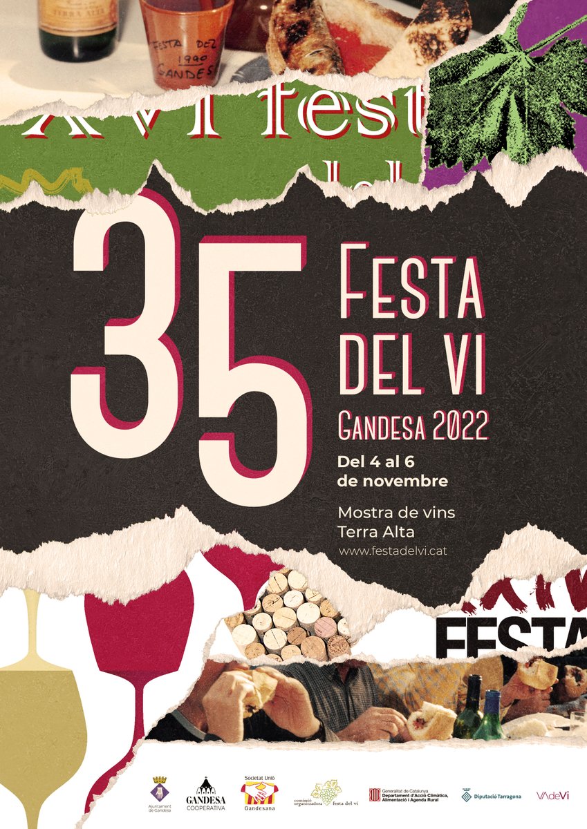 Iniciem el compte enrere per a la 35a Festa del Vi de #Gandesa Mostra de Vins de la #TerraAlta. Podeu anar descobrint totes les novetats a festadelvi.cat