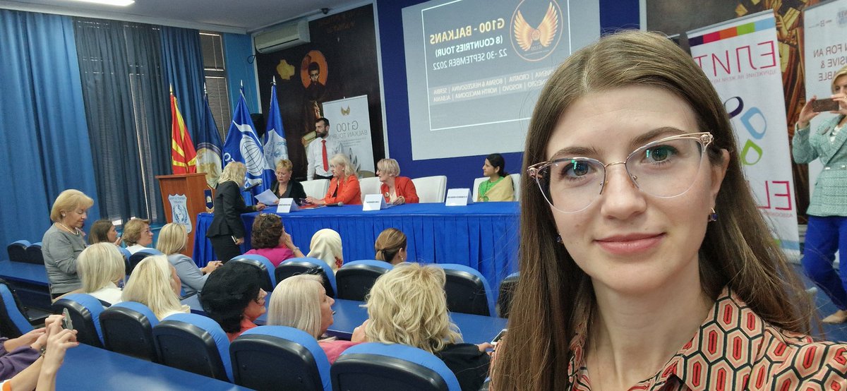 evisikopliku's tweet photo. 📌 Day 6, Skopje
@G100wefleaders Balkan meeting @ University of Tourism and Management. Happy to see #WomenEntrepreneurs from the very first @rccint "tea with business ladies" meeting upon the launch of the #RegionalNetwork of #WomeninEntrepreneurship.
#networking #WE https://t.co/RfgETQ6s4l