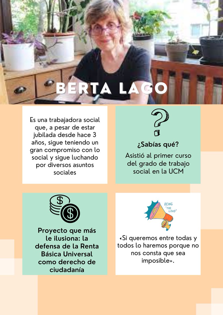 ellagodeberta's tweet photo. Os dejamos algunos datos para conocer más a @bertalago 😊☺️
#trabajosocial #ucm #trabajosocialucm #rentabásicauniversal #bertalago #justiciasocial https://t.co/CEYgPlEHEy