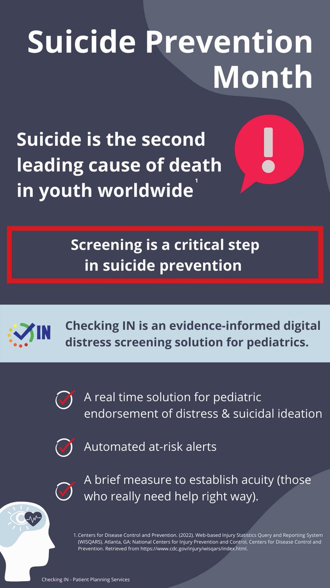 PPServices_CSC's tweet image. September is Suicide Prevention Month and we need to acknowledge the risk that today&apos;s youth face. Screening is a critical step in suicide prevention. 

#SuicidePreventionMonth #mentalhealth