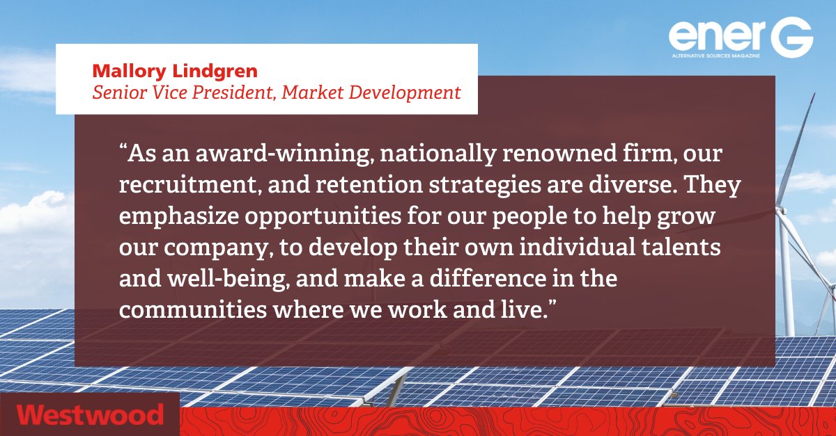 westwoodps's tweet image. Westwood&apos;s Mallory Lindgren was featured in enerG magazine&apos;s Ask the Energy Expert Column to discuss Westwood&apos;s initiatives to attract new teammates and retain top talent. Read more here: digitalmag.altenerg.com/?shareKey=8Nja…
Join us to #TransformTheGrid:
westwoodps.com/careers/search…
