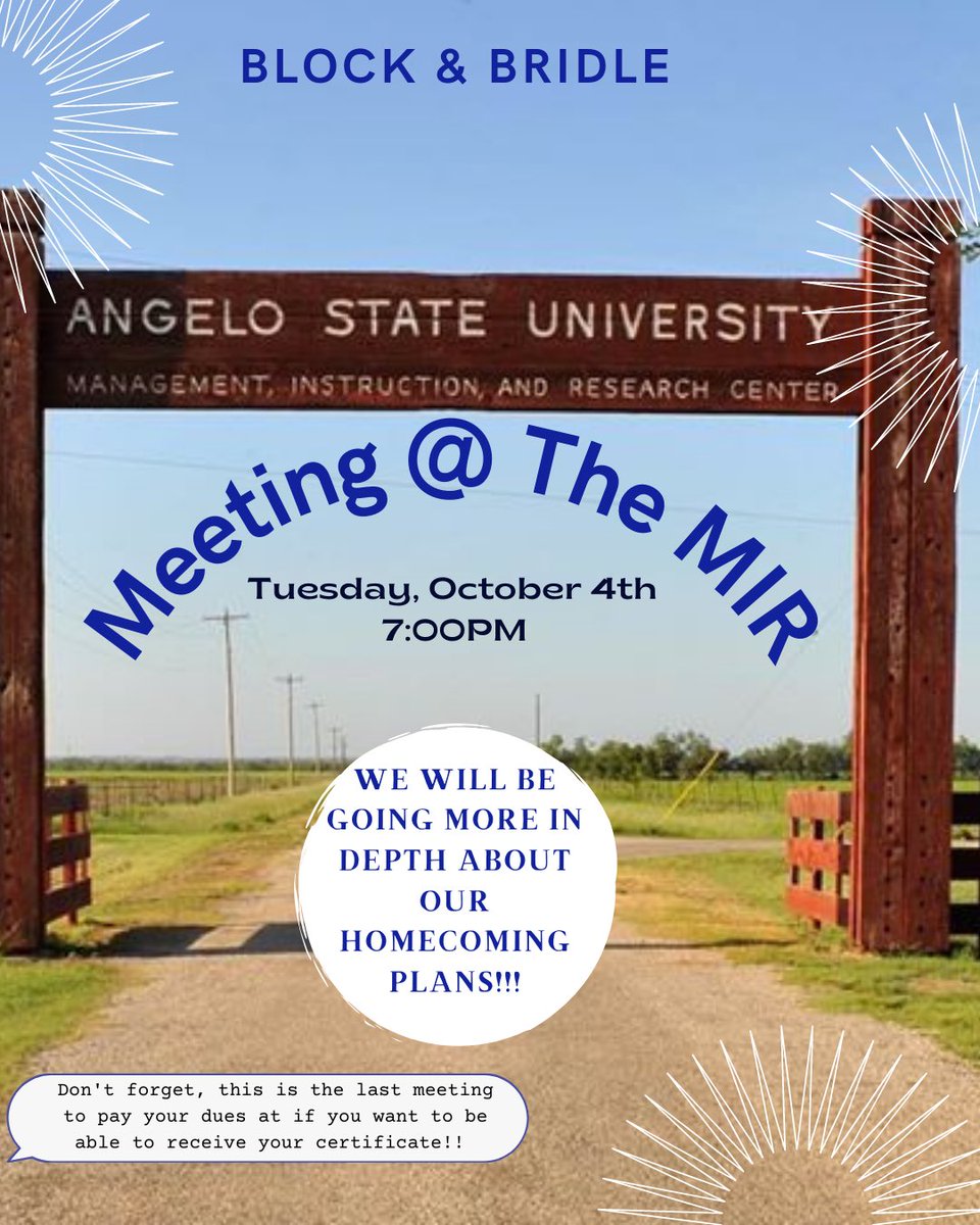 ASUBlock_Bridle's tweet photo. Can’t wait to see you there! https://t.co/aMmHb8YUSv