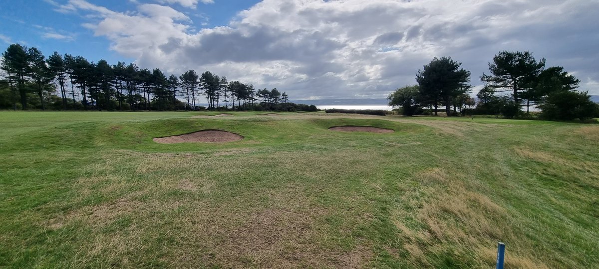 CaldygcGreens's tweet photo. Excavator work continues on the 3rd, pond edge softening completed and some of gorse removed right and left. Pine stumps removed between the 10th tees. Assessing winter work this morning and looking at bunkers down for removal. #speedofplay https://t.co/sz5Psclaq7