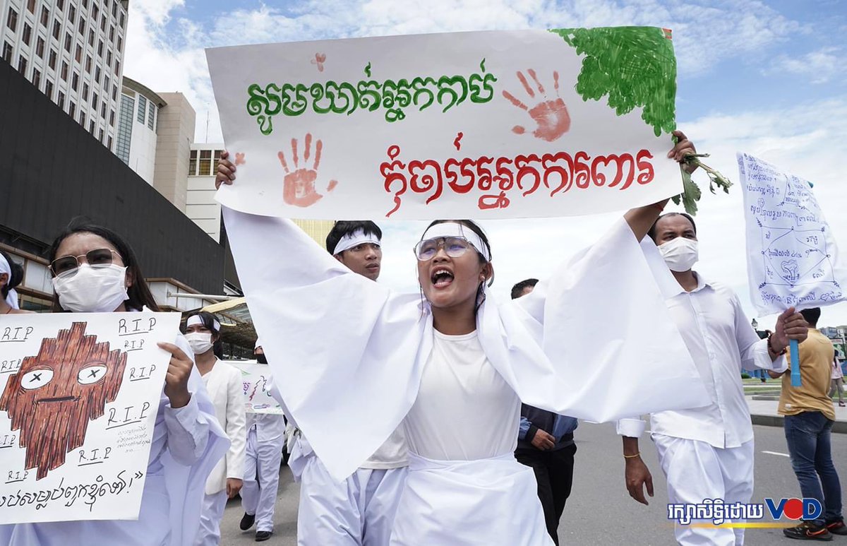 Please stop the loggers, don't stop defenders. Message from Cambodian activists.