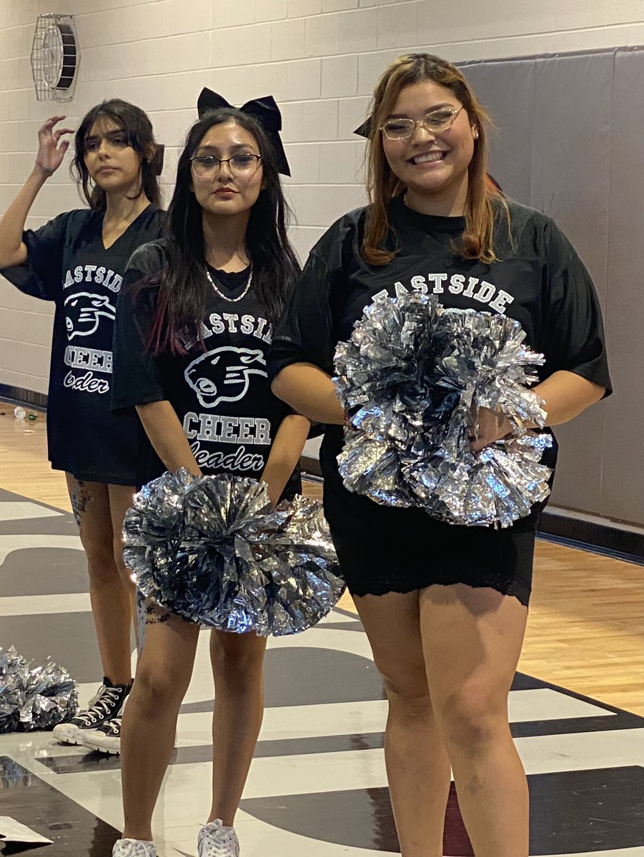 EastsideECHS's tweet photo. Everyone’s is repping their Eastside Pride at the Homecoming Pep Rally!!! Panthers v Vikings tonight Nelson Field kickoff 7pm. PA+ E= A @andrew_k_bailey @EdCo810 @CKenderEDU @PawsUp_Sports https://t.co/4uUGBvSTkN