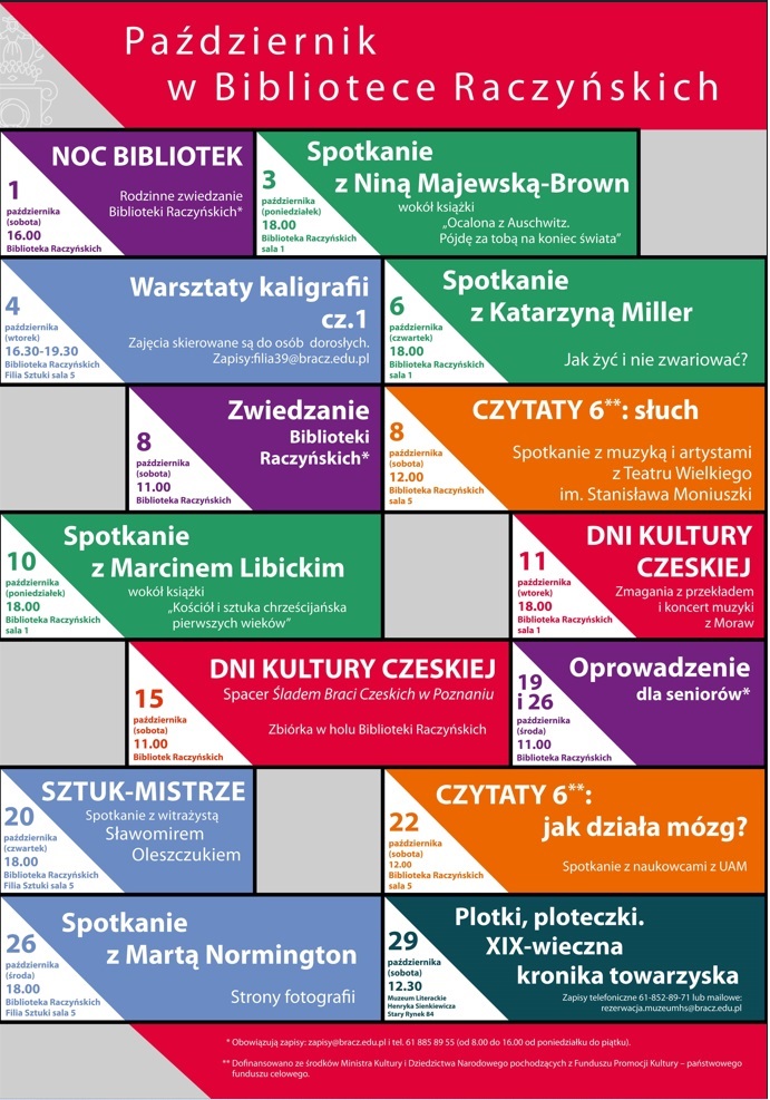 raczynskich's tweet photo. Co nas czeka w październiku? Jest w czym wybierać! #poznan #bracz https://t.co/TdAI8lXgxo