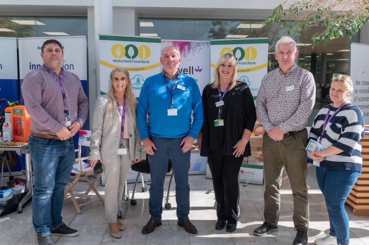 We were delighted to be at Sanofi's All Well event to let people know about Waterford Food Bank.
Left to right: Gavin Rawson and Beulah Keegan (Sanofi), John Barrett and Karen Glancy (Waterford Food Bank), Liam Quinn, CEO of #Waterford Area Partnership and Paula Toms (#Sanofi)