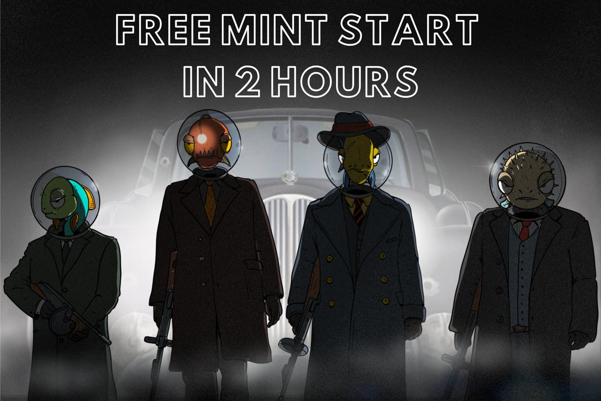 🐟FREE MINT START IN 2 HOURS🐟

🦈WL - at 6 PM UTC 

🐟Public - at 9 PM UTC 

marinemafia.club

💰First 2000 free | the rest 0.005 eth - 1 per wallet

👀Reveal - 9/30 at 6 PM UTC

#NFT #NFTCommunity #Mint #Minting #FreeMint #FreeNFT #WLMint #NFTart #mafia #MMC