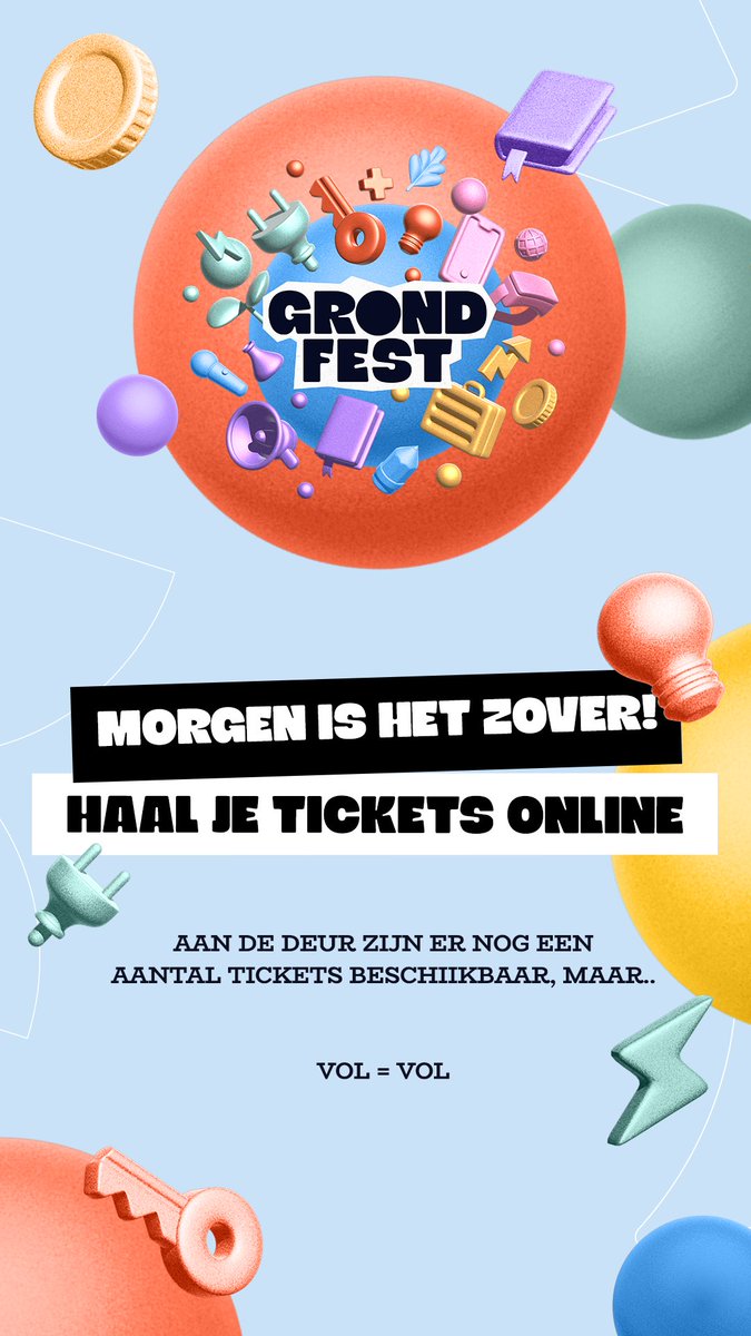 𝗠𝗼𝗿𝗴𝗲𝗻 𝗶𝘀 𝗵𝗲𝘁 𝘇𝗼𝘃𝗲𝗿!
#grondfest #laatjehoren #democratie