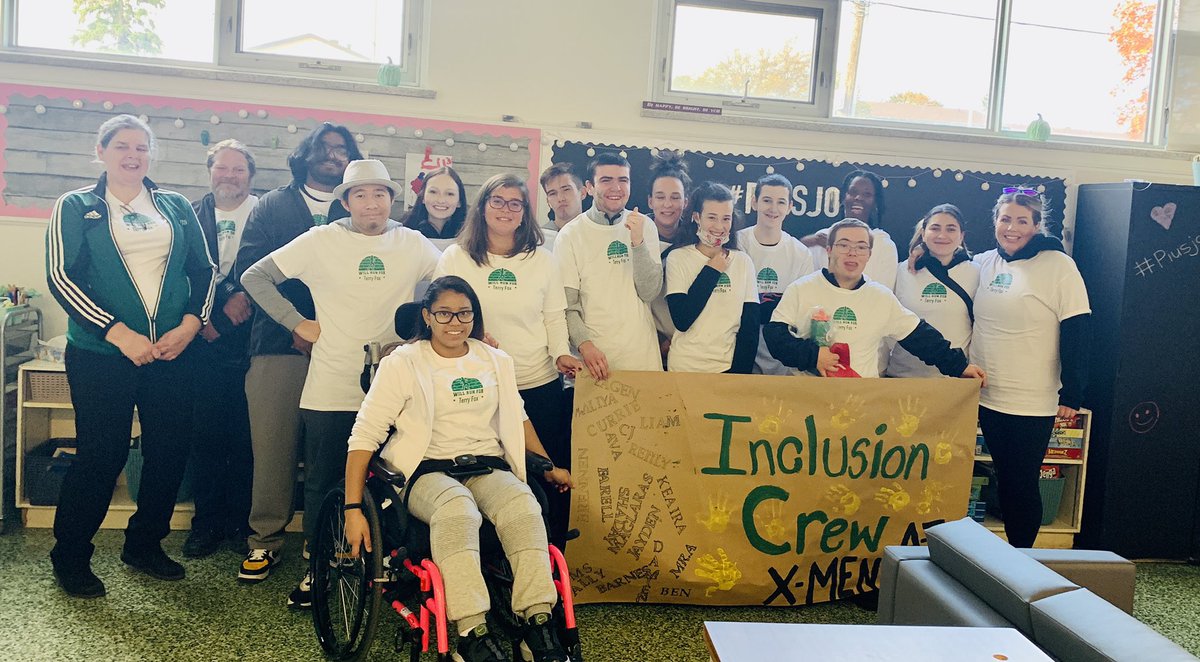 jcurriesclass's tweet image. The Inclusion Crew has #SchoolSpirit #WillRunForTerryFox #ClassShirts #MatchyMatchy #PiusJOY