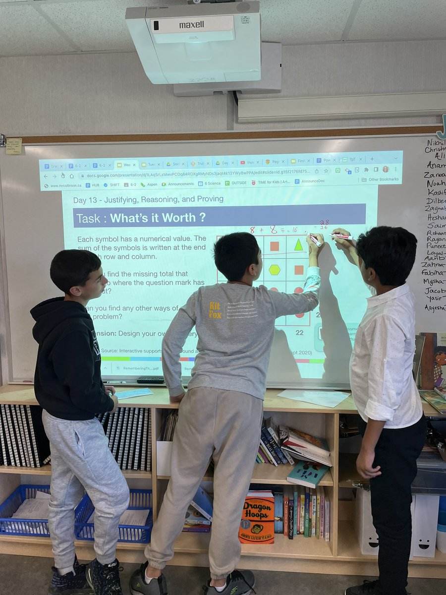 sajefferson1's tweet photo. The excitement in the room when finding a solution that finally satisfied the conditions ๐ฅณ๐๐so much Brain Joy!! Then walking around and seeing how other groups approached the #OpenProblem โฆmore connections and brain growth๐ง ๐คฏ As they are leaving for break, โI love Math!โ ๐ https://t.co/gNfCcvnY01