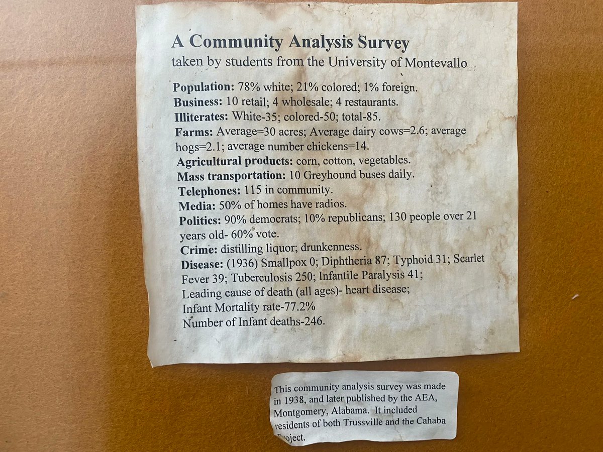 CahabaHHF's tweet photo. Check out this interesting community analysis survey from 1938 that gives a glimpse at life in #Trussville and the #CahabaProject! https://t.co/6eW77PV6tt