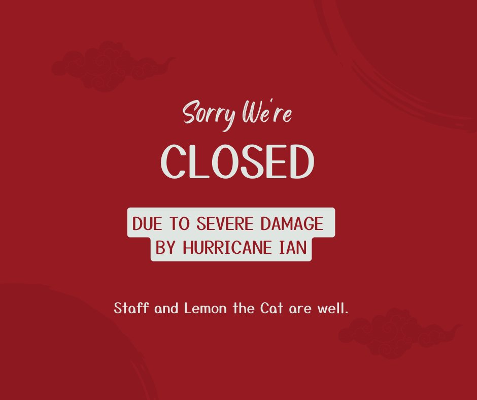 LemonTreeInn's tweet image. Lemon Tree Inn has been severely damaged by Hurricane Ian. The hotel will be closed indefinitely. Hotel staff and Lemon the cat are safe and unharmed. 

For more details: Facebook bit.ly/3LUur7d 

#HurricaneIan