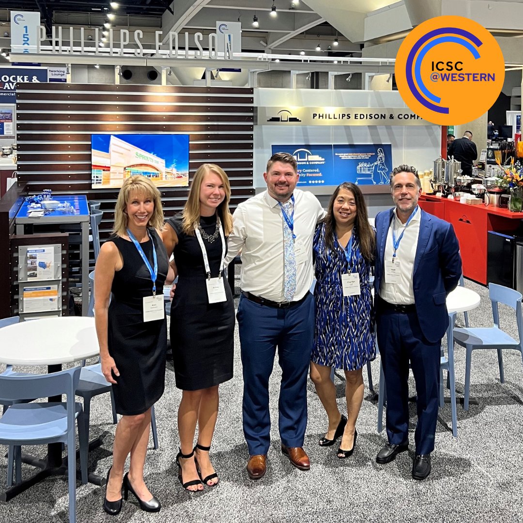 PhillipsEdison's tweet photo. We are excited to be back for @ICSC Western 2022! 
Don’t forget to stop by Booth #1505 to meet the team and make deals. 

#icsc #icscwestern2022 #cre #brickandmortar #groceryanchored #realestateconference https://t.co/a1jWKsNIkm