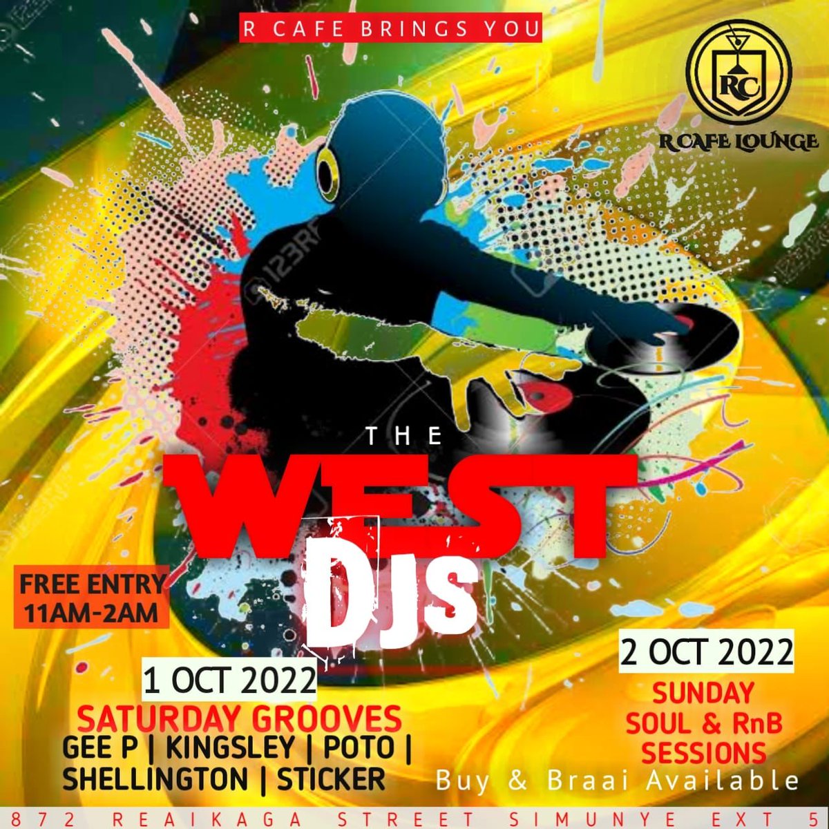 DeejayKingsley's tweet photo. Again Sat the 1st of Oct let's meet at #RcafeLounge (Simunye) for #SaturdayGrooves...Let's Rock!!!🥂🔥💯💃🏿🍾🤟🏽 https://t.co/OtOA9RKmV4