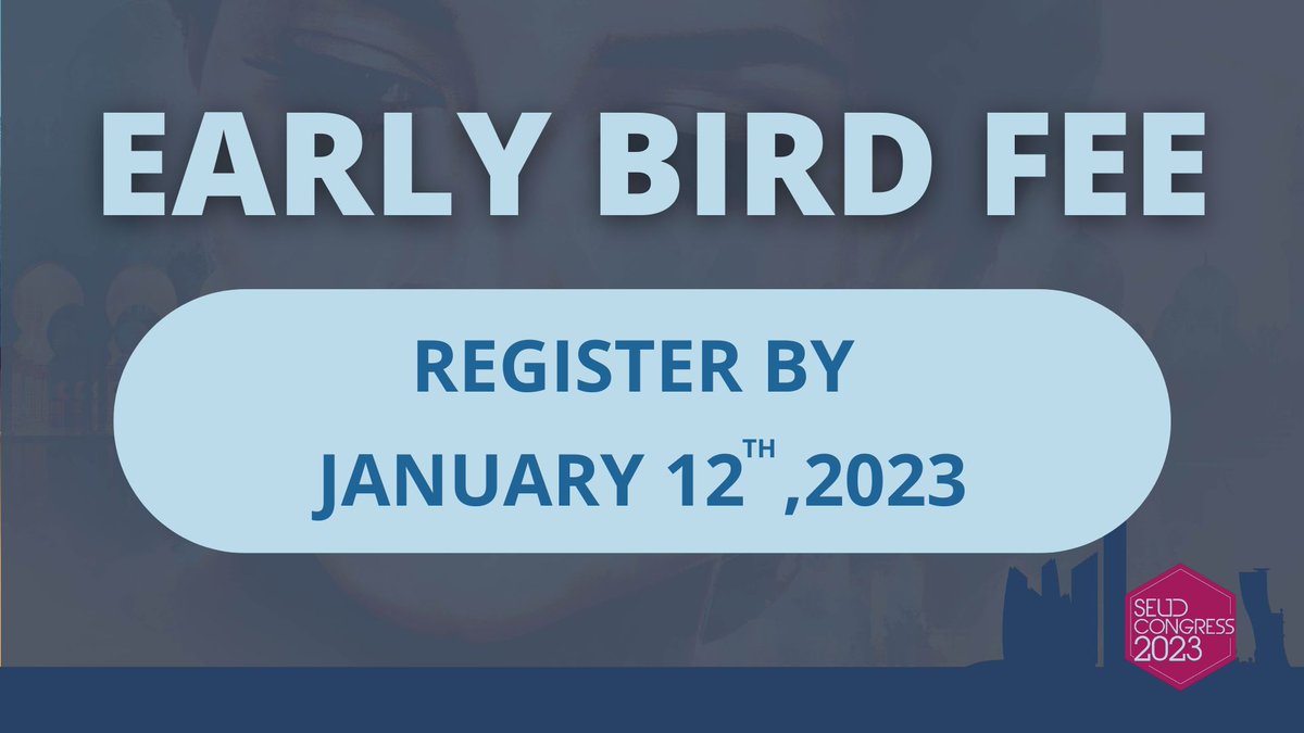 Official_SEUD's tweet photo. #SEUD2023 is going back to its original format: 100% onsite!
🔔 Register by January 12th to beneficiate from the Early Bird Fee & Join us in Abu Dhabi on March 16-18 for the 9th #SEUD Annual Congress! ➡ https://t.co/utx1Z6QOkj
#endometriosis #uterinedisorders #gynecology https://t.co/ilS1oGtTdA